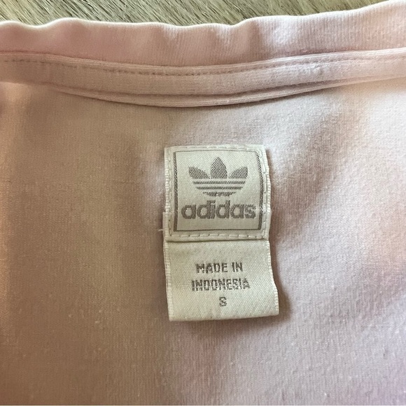 Vintage y2k 2003 ADIDAS Pink Logo Short Sleeve Crew Neck T-Shirt Baby Tee S - Picture 4 of 8